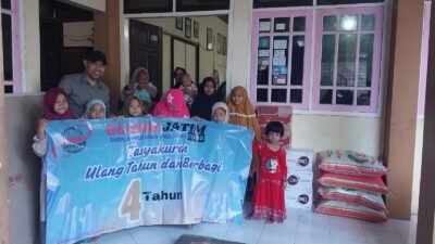 Tebar Santunan di Lamongan, Media Online  Ini Rayakan HUT ke-4